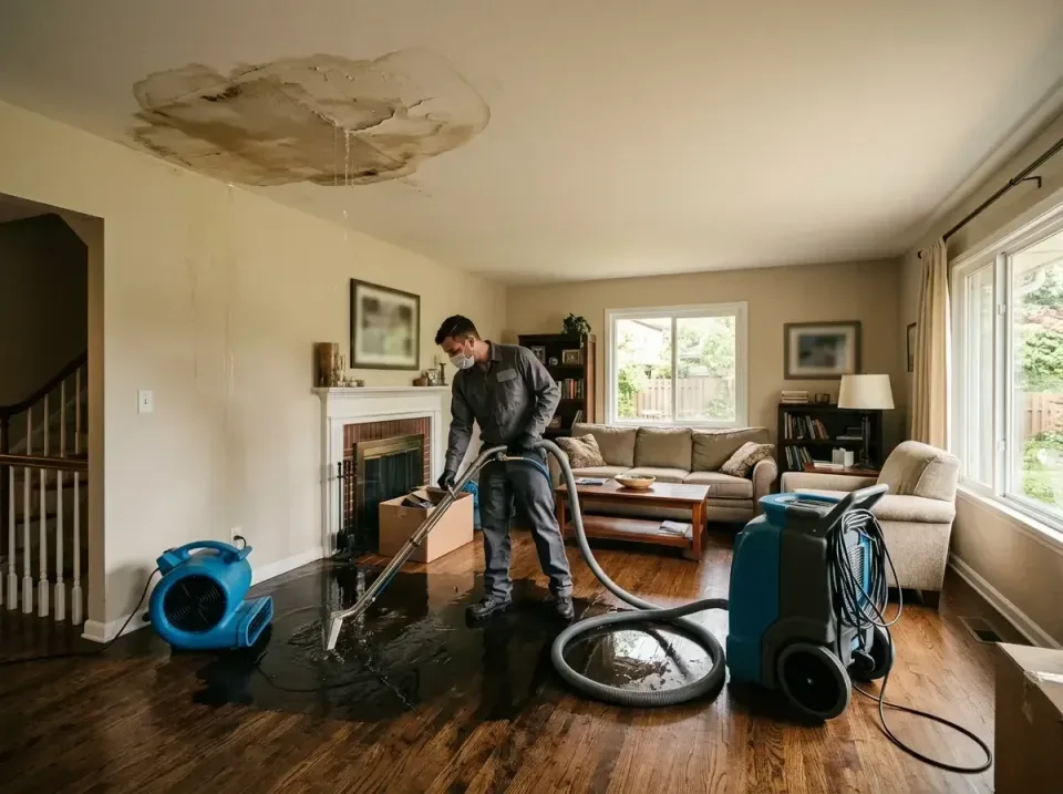 attic-pipe-burst-ceiling-drip-008 — frequently asked questions, Water Damage Restoration & Carpet Care in Forest Glen, MD
